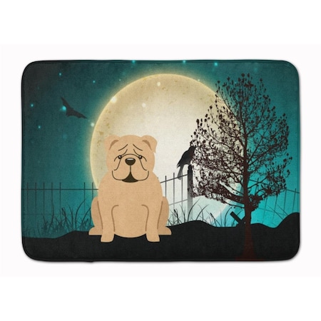 Carolines Treasures Halloween Scary English Bulldog Fawn Machine Washable Memory Foam Mat BB2314RUG
